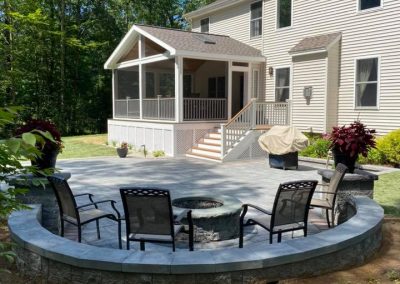 hardscape patio and firepit