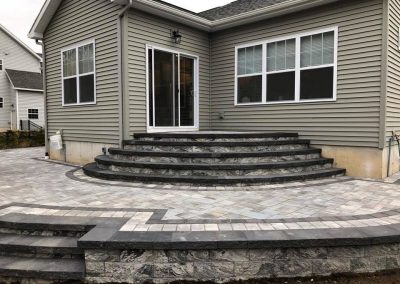 stone patio and steps