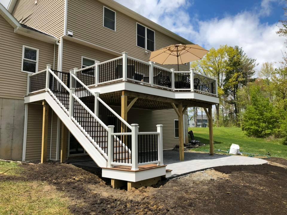 2 story trex deck and railing