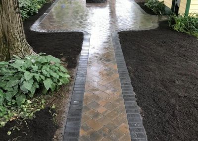 stone path to firepit