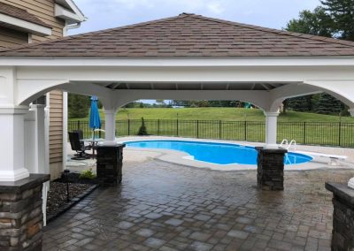 poolscape and enclosure
