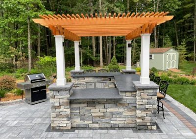 Backyard outdoor kitchen
